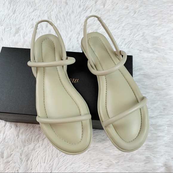 J Crew New Menorca padded slingback sandals in leather skinny straps